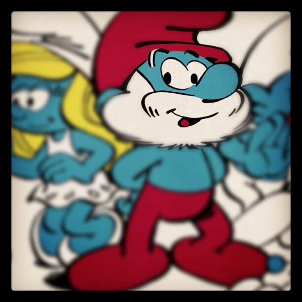 @jgrahamc Made especially for you: a bloody Instagram-filtered photograph of a Smurf.