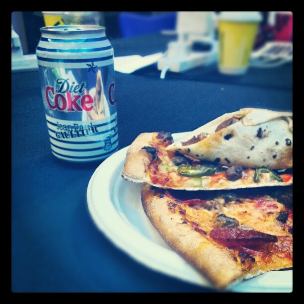 #angelhack As if having a Diet Coke will make a difference... #IncrediblyHealthyHackingGrub