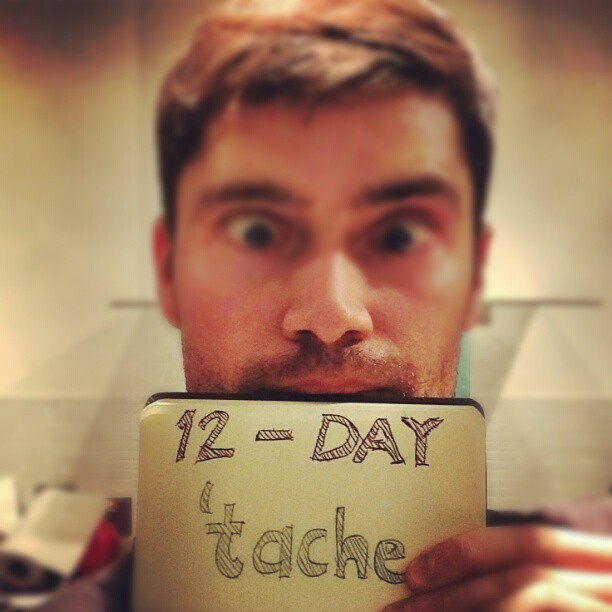And on the Twelfth Day of 'Tache-miss, my true love gave to me! 12 stubbles stubbing! #Movember