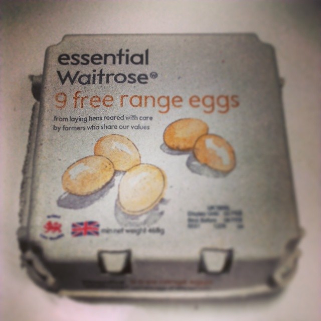 These "range eggs" are apparently free, but the security guard didn't think so...